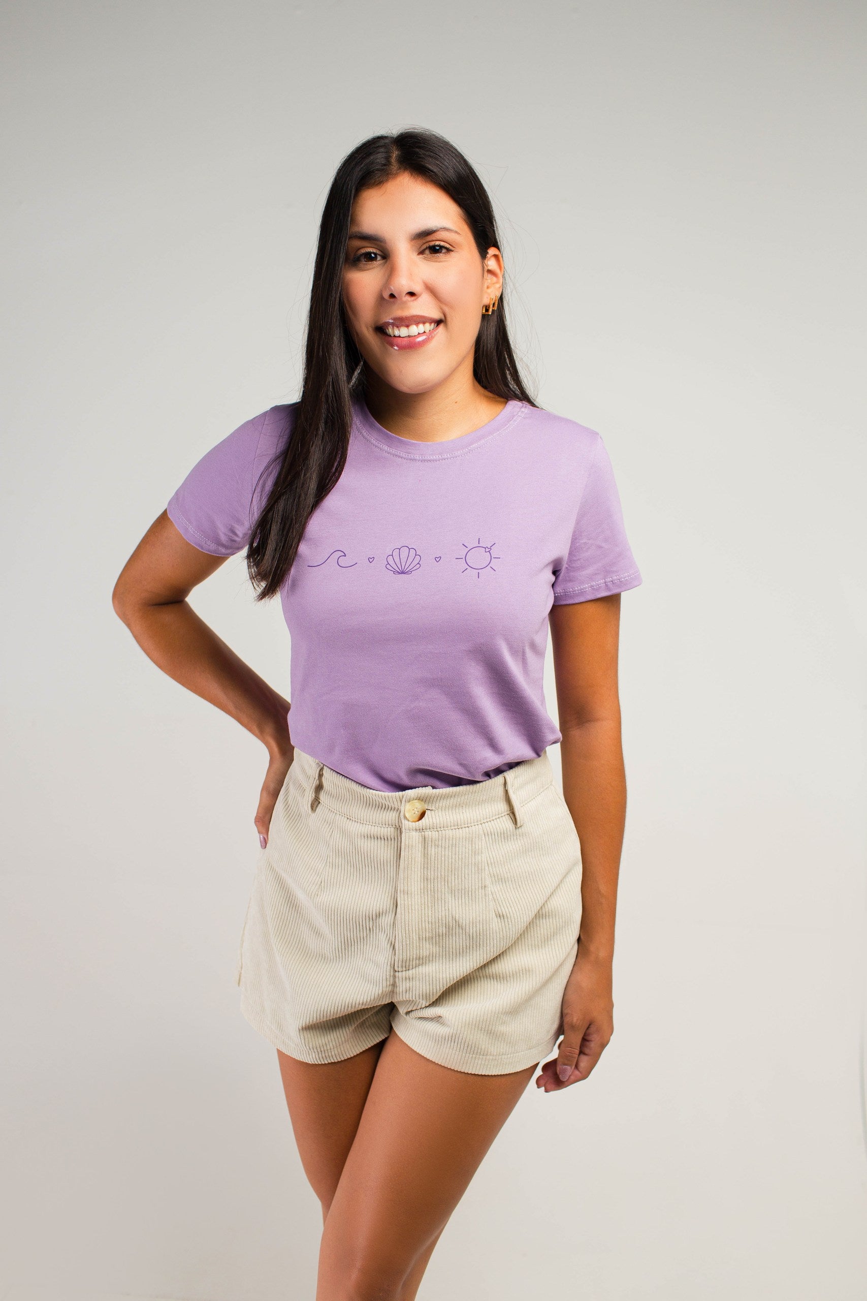 T-SHIRT LILÁS- ONDA