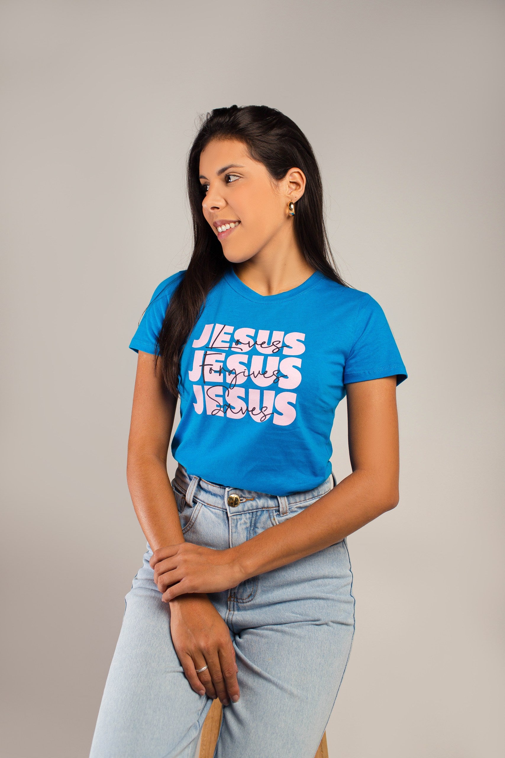 T-SHIRT AZUL-JESUS