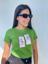 T-SHIRT VERDE MARCIANO-FLORES