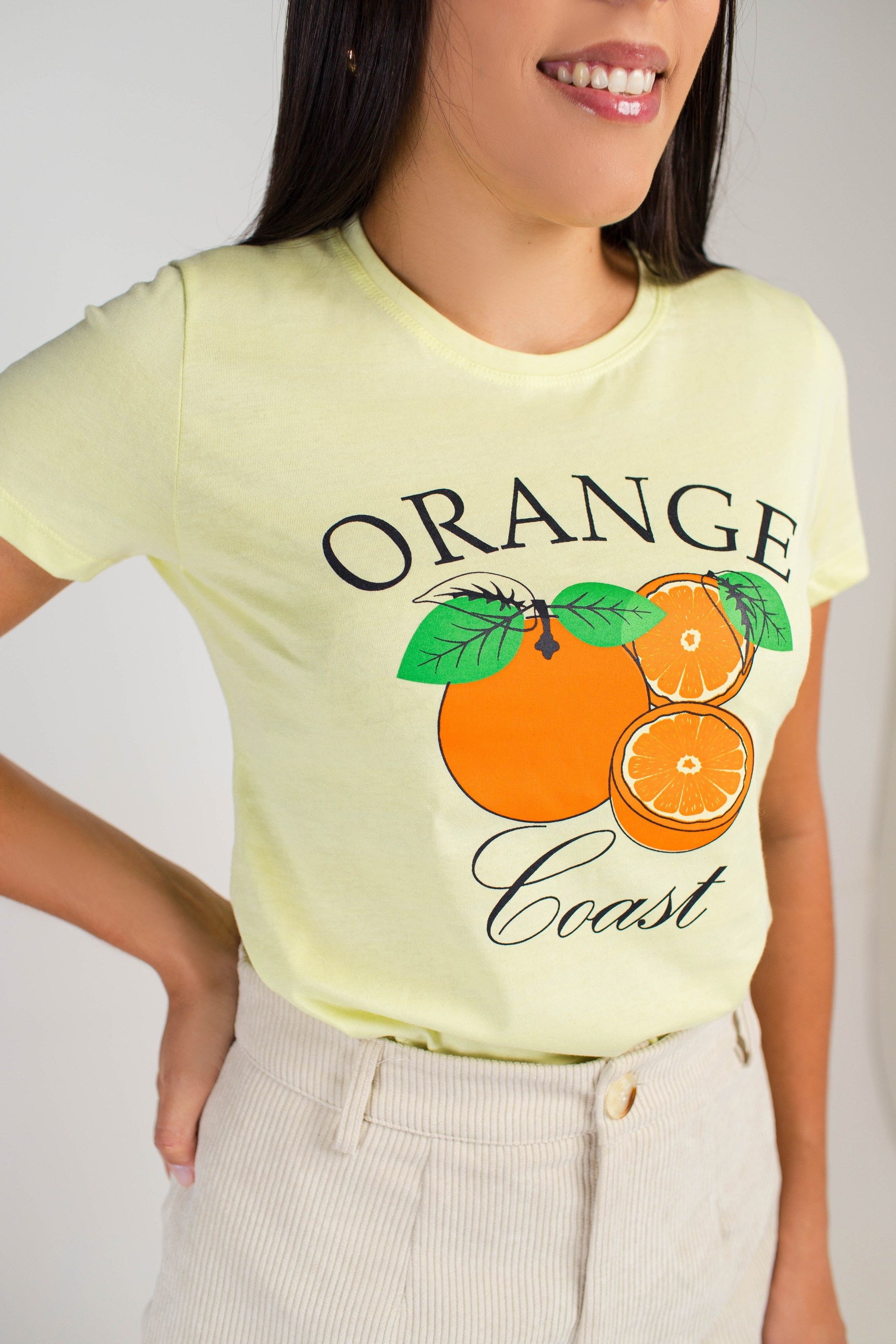 T-SHIRT AMARELO BEBÊ-ORANGE