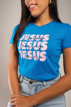 T-SHIRT AZUL-JESUS