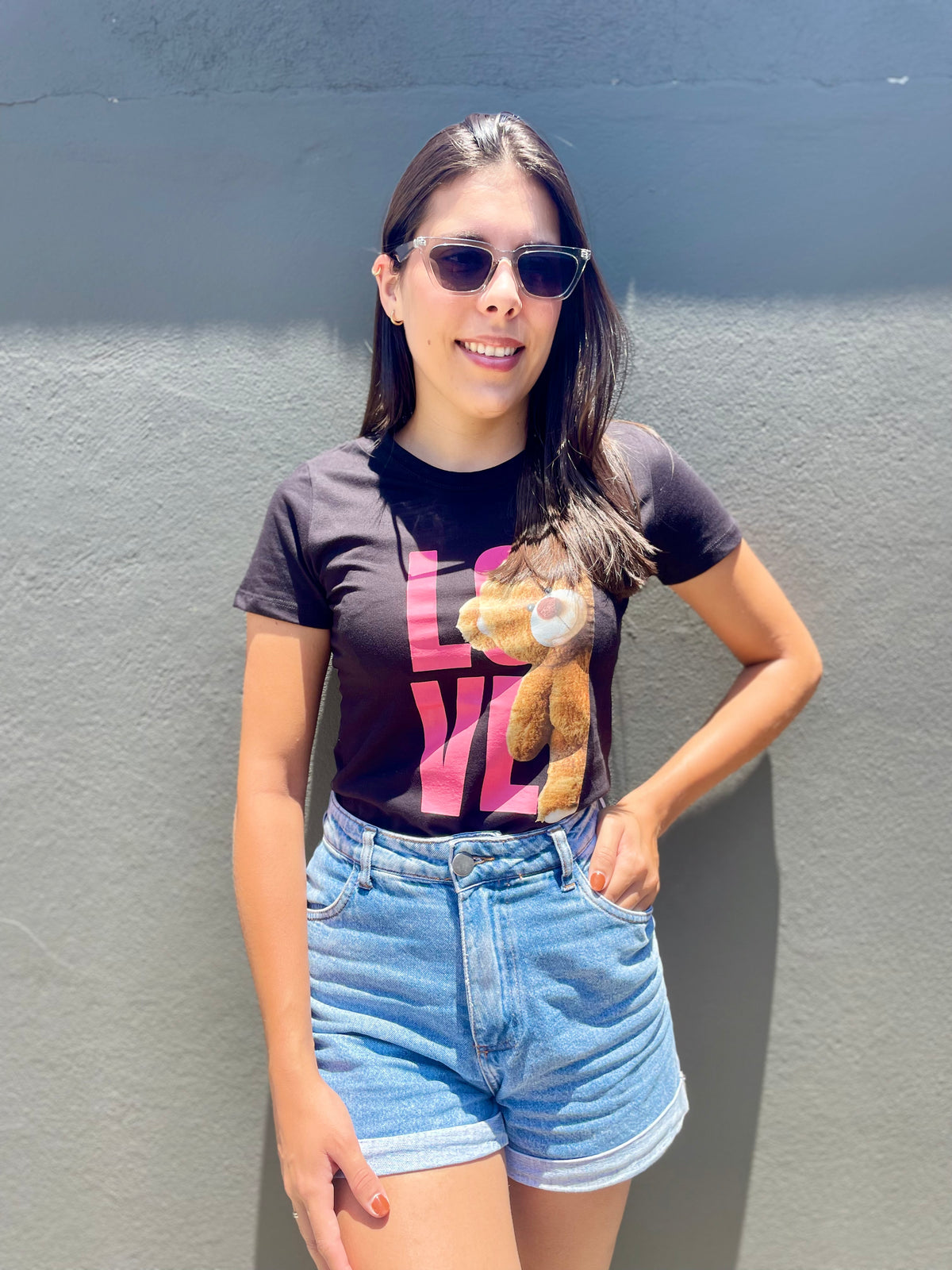 T-SHIRT PRETA-URSO LOVE