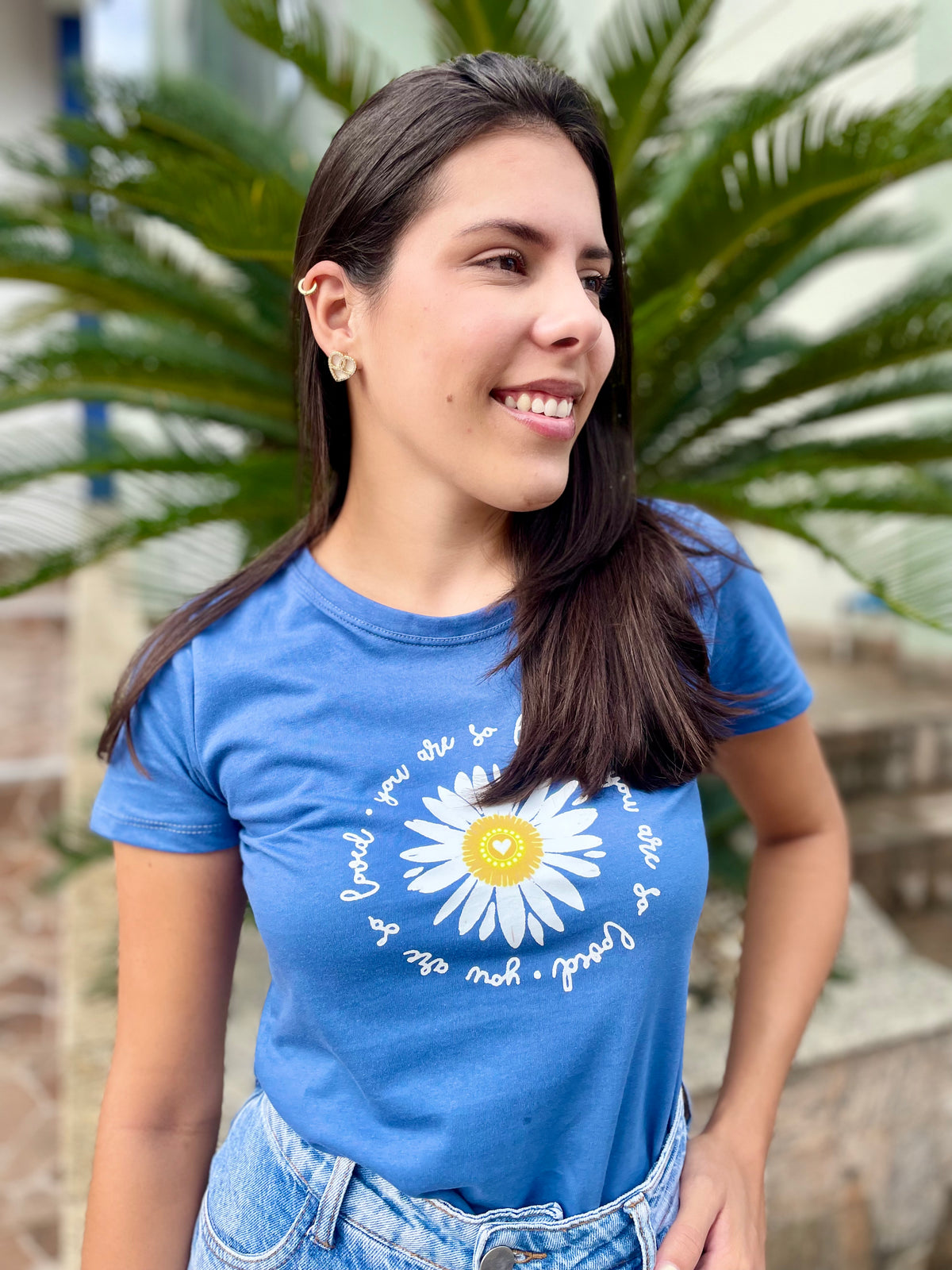 T-SHIRT AZUL-GIRASSOL