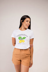 T-SHIRT BRANCA- FRUTA